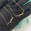 Gold Chain With Pendant Luxury Designer Necklaces Womens Necklace Stainless Steel Silver Pendant Fashion Wholesale Jewlery Birthday Valentine's Day gift