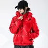 Women s Down Parka S 2023 Korean Loose Hooded Coat Female Fashion Trends Leisure Bright Face Short Cortile Winter Cotton vadderad jacka 221231