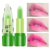 Bleau à lèvres Natural 99% Gel Aloe Vera Lip gloss Changement de température Cosmétique Anti-Drying Nutritious Care Lock Couleur hydratante Lèvres D0W8