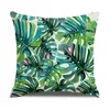 Kussen zomer groene plant deksel 45x45 cm bloemenbladeren decoratieve worp sofa linnen bedrukte woning kussencases