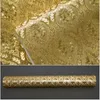 Tapety Luksusowe klasyczne złotą tapetę rolkę sypialni salon ulga Damask Paper Glitter Papel de Pareede 221231