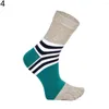 Men's Socks Fashion Stripe Five Toes Design Soft Breathable Cotton Casual Sport 2023