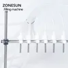 Zonesun máquina de enchimento de perfume, 10 cabeças, líquido oral, elétrico, controle digital, bomba de enchimento, 50ml, garrafa pequena ZS-YTPP10