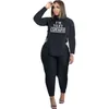 Women Tracksuits Designer 2023 New Casual Letters Printed Side Slit Machine Eye Bandage Round Neck Sports Suit 6 Colours