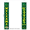 12x71 cali Happy St Patricks Day baner na drzwi dekoracje wiszące na frontowe drzwi ścienne znak werandy Shamrock poliester konfigurowalny