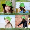 Berets Cute Cartoon Frog Hat For Women Men Girls Bucket Fishing Cap Froggy Caps Outdoor Sun Hats Fisherman