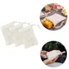 Presentförpackning 6 st naturliga exfolierande tvålpåsar handgjorda sisal sparare påsarhållare bad