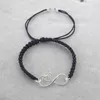 Braccialetti di collegamento Fashion Infinity Love Heart Knot Charms Corda intrecciata fai-da-te per regalo di gioielli da donna