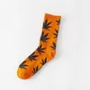 Men's Socks Autumn Winter Couple Maple Women Cotton Warm Hip-Hop Skateboard Crew Sock Personality Mid Tube Men Unisex