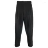 Pantaloni da uomo Miyake Homme Plisse Issey Tessuto plissettato Moda Casual Pantaloni alla zuava da uomo e da donna Pencil333K