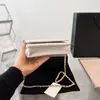 designer schoudertas klassieke geruite klep CF kaviaar handtas goud zilver ketting leer dubbele letter effen kleur gesp vierkante streep dame messenger bag