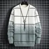 Men's Sweaters Winter Fashion High Quality Cashmere Sweater Men Turtleneck Patchwork Male Pullovers Thick Warm Mens Christmas