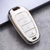 New Electroplated TPU Car Key Cover for Hyundai Santa Fe Tucson 2022 NEXO NX4 Atos Solaris Prime2021 4 5 Button Premium Key Case