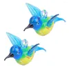 Hooks 2Pcs Home Garden Colorful Glass Hummingbird Bird Christmas Holiday Decoration