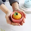 Bowls Ceramic Bowl With Cover Porcelain Stew Cake Souffle Pudding Baking Mold Steamed Egg Soup Pot Kitchen Utensil