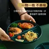 Plates Round Plastic Dinner Compartment Plate Cake Tray Fruit Snack Separete Bowl Quantitative Dishes Kitchen Tool