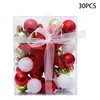 Party Decoration Christmas Tree Balls PVC 30Pcs/Set 30mm Xmas Ball Bauble Hanging Home Ornament Decor