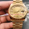 Luxury Watches 128238 118238 118239 36MM Diamond Dial Mechanical Silver Gold Stainless Steel Bracelet Men's Wristwatches236j