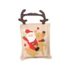 Decorazioni natalizie Sacchetti regalo allegri Babbo Natale Fiocco di neve Dot Cartoon Stripe Albero di Natale Caramelle Borsa per biscotti per forniture