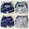 Basketbal Shorts 1995-96 Georgetown University Hoyas Basketbal Shorts Met Zak Rits Joggingbroek Mannen Navy Grijs Ademende Broek