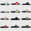 2023 Designer Shoes Men Slides Rubber Slippers Striped Flip Flops Men Luxury Women Sandals Slide Summer Fashion Wide Flat Slippery Slipper EU35-46 With Box NO010