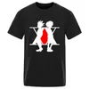 Men's T-skjortor Heltid Freecss Cartoon Oversize Cotton T-shirt för man mode Summer Camisetas Hip Hop Casual 2023 Ropa de Hombre