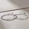 Связанные браслеты мобиус кольцо кольца 925 Серебряное серебряное браслет мужское и женское плетеное сувенирное подарок для меньшинства