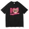 Heren t-shirts Ik hou van capybaras print mannen vrouwen mode casual losse t-shirts crew nek hiphop man grappige t-shirt mannelijke tee shirt mannelijke streetwear t230103