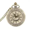 Карманные часы антикварные винтажные римские номера Quartz Watch круглый чехол для подвесного ожерелья подарки часовые подарки XIN-
