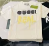 xinxinbuy T-shirt da uomo firmata Paris Graffiti REAL lettere stampa ricamo jacquard cotone manica corta donna bianco nero grigio XS-2XL