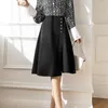 Skirts Limiguyue Elegant Women Irregular Single Breasted A-Line Korean Skirt High Waist Office Vintage Knee-length K3879