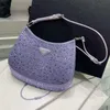 2021 créateur de mode de luxe le même roi strass flash plein de strass sous les bras sac à main mini bag267D