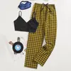 Kvinnors träningsdräkter Kvinnor Casual Print Two Piece Set Tracksuit Crop Tops Elastic Bike Shorts Sporty Matching Suits Fashion Female Outfit
