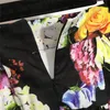 꽃 패턴 여성 셔츠 탑 드레스 두 조각 패션 섹시한 셔츠 옷을 통해 볼 여성을위한 높은 허리 스커트