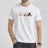 Camisetas masculinas camisetas de camisetas masculinas impressão gráfica de pescoço de verão de verão