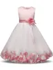 Fille robes fleur bébé robe de mariée fée pétales vêtements pour enfants fête enfants vêtements fantaisie robe adolescente 4 6 8 10T