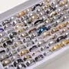 50pcs Lot Mens Womens Stainless Steel Mix Style Internal Polishing Jewelry Band Rings For Wedding Party Good Quality267h