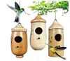 Natural Wooden Hummingbird House Garden Decoration Bird Houses Nest Window Outdoor Yard Hanging