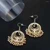 Dangle Earrings Sunspicems Luxury Golden Drop For Women Fashion Morocco Matal Ball Banquet Jewelry France Bride Earring