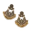Dangle Earrings Classic Gold Color Big Flower Wedding For Women Ethnic Gypsy Jhumka Earring Oxidized