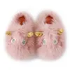 Cute Cotton Slippers Women Fluffy Slippers Winter Warm Plush House Slippers Indoor Moccasins