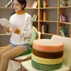 Kissen 80% sitzende Anti-Rutsch-niedliche Schwamm-Cartoon-3D-Fruchtmuster-Plüsch-Stuhl-Kissen-Auflage für Zuhause