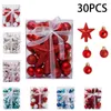 Party Decoration Christmas Tree Balls PVC 30Pcs/Set 30mm Xmas Ball Bauble Hanging Home Ornament Decor