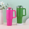 40oz Reusable Mug Tumbler with Handle and big capacity Straw Stainless Steel Insulated Travel Mugs Tumblers Keep Drinks Cold268C