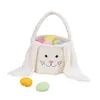 Party Gunst Plush Easter Basket Gepersonaliseerd Hoogwaardige Long Ear Furry Pasen Bucket Easter Tote Bag 0103