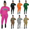 Plus Sizes S-5XL Tracksuits For Women Designer Letter Printed Round Neck Sweatshirt Hoodie And Pants Outfits 2 Piece Matching Set