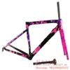 DIY SL6 Węgiel Kompletne części rowerowe różowy błyszczący obręcz hamulcowy rower wyścigowy z R7010 R8110 Groupset 50 mm węglowy kół