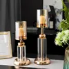 Candle Holders Nordic Metal Golden Holder Glass Modern Home Decor Wedding Decoration Dining Table Gift Stick