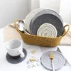Table Mats Hand-woven Japanese Cotton Placemat Thickening Insulation Pad Nordic Simple And Linen Mat