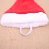 Chien Vêtements 1 PCS Hiver Chiens Rouge Père Noël De Noël Chapeaux Chaud Chiot Chapeau Avec Boule En Peluche Tissu Mignon Kawaii Chapeaux Pour Noël